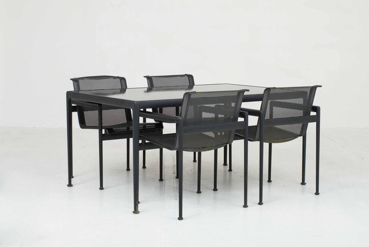 Table à manger vintage de Richard Schultz pour Knoll International en onyx et bronze