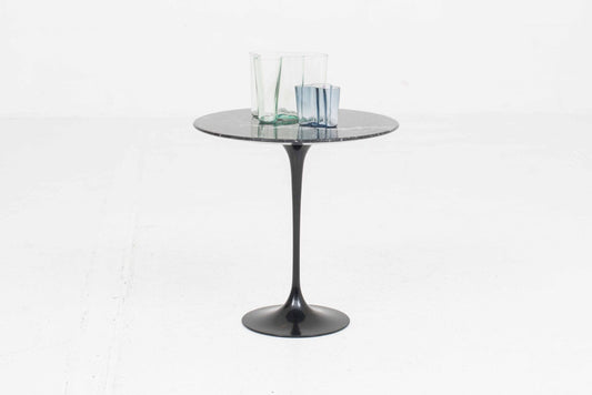 Vintage Beistelltisch "Tulip" von Eero Saarinen für Knoll International, schwarzer Marmor