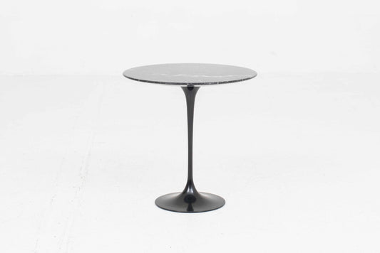 Vintage Beistelltisch "Tulip" von Eero Saarinen für Knoll International, schwarzer Marmor