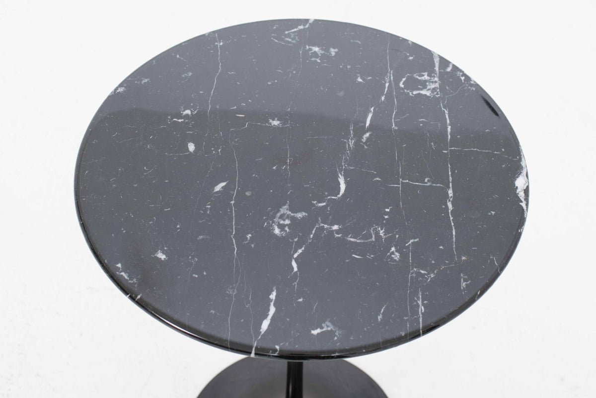 Vintage Beistelltisch Tulip von Eero Saarinen für Knoll International, schwarzer Marmor