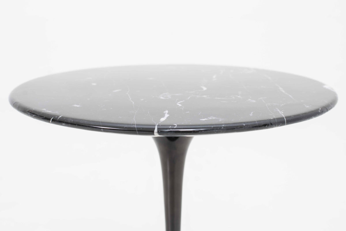 Vintage Beistelltisch Tulip von Eero Saarinen für Knoll International, schwarzer Marmor
