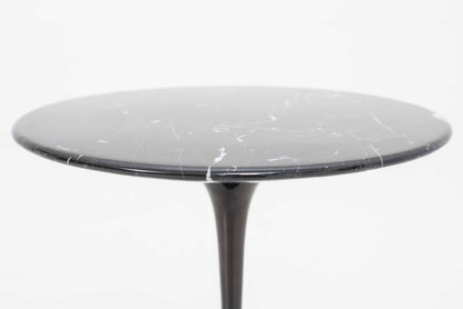 Vintage Beistelltisch Tulip von Eero Saarinen für Knoll International, schwarzer Marmor