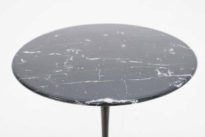 Vintage Beistelltisch Tulip von Eero Saarinen für Knoll International, schwarzer Marmor