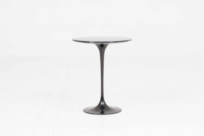 Vintage Beistelltisch Tulip von Eero Saarinen für Knoll International, schwarzer Marmor