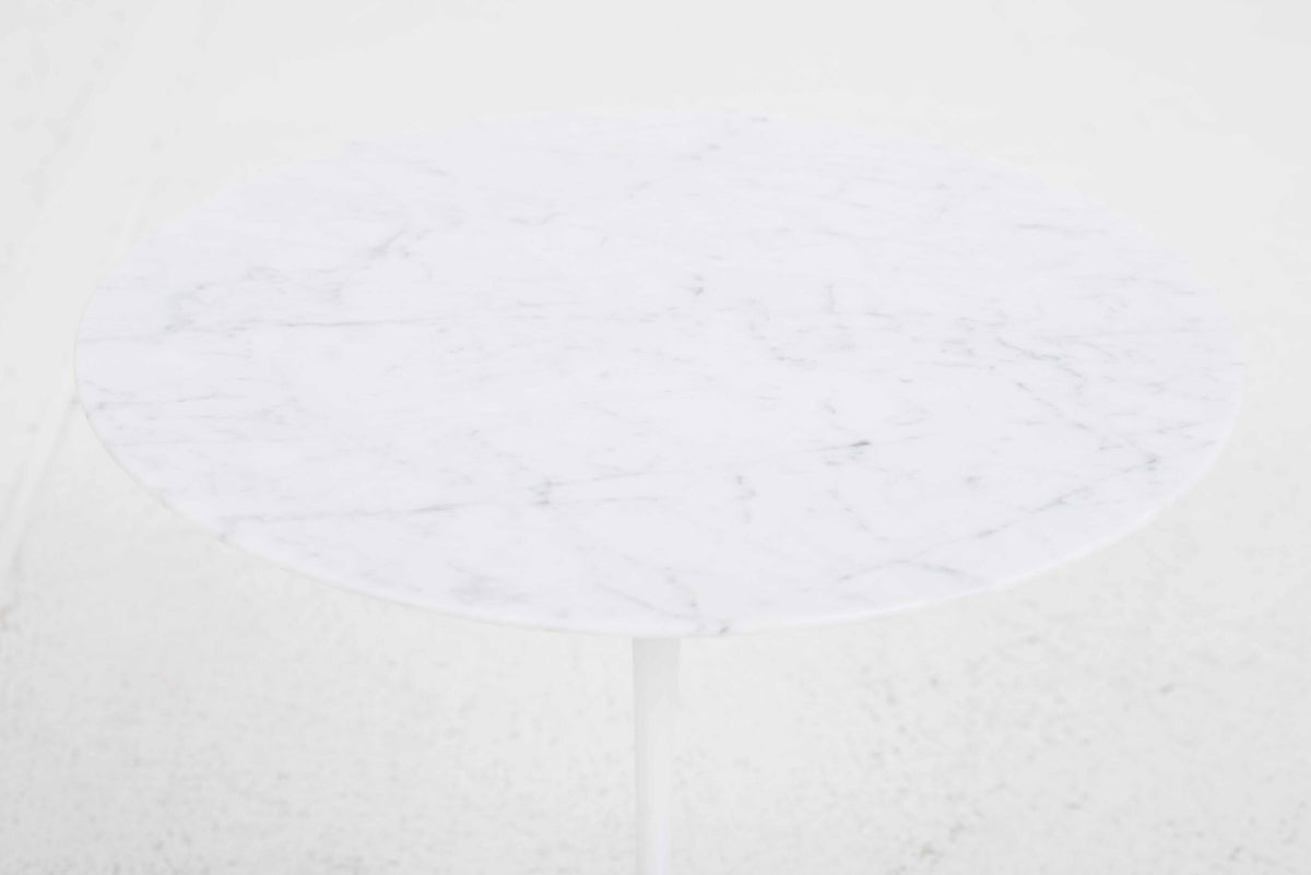Vintage Beistelltisch Tulip von Eero Saarinen für Knoll, weißer Marmor