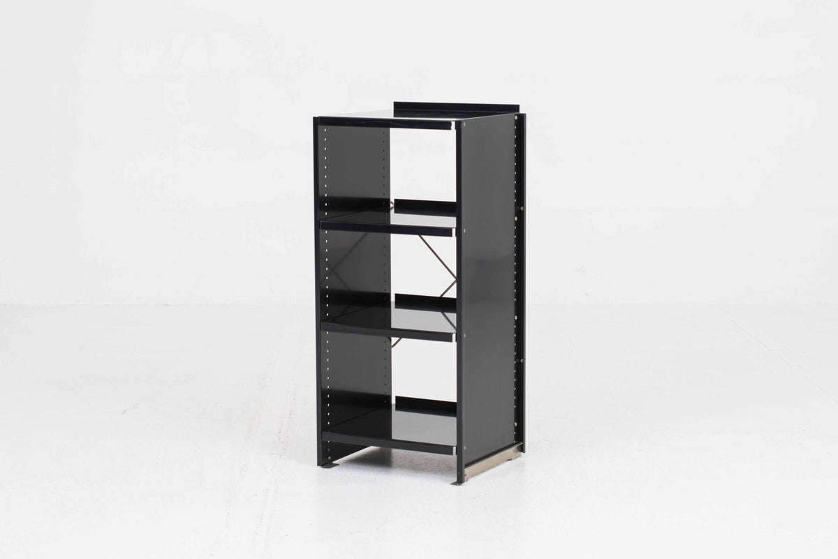 Vintage Aluminium-Regal von Andreas Christen für Lehni in Schwarz