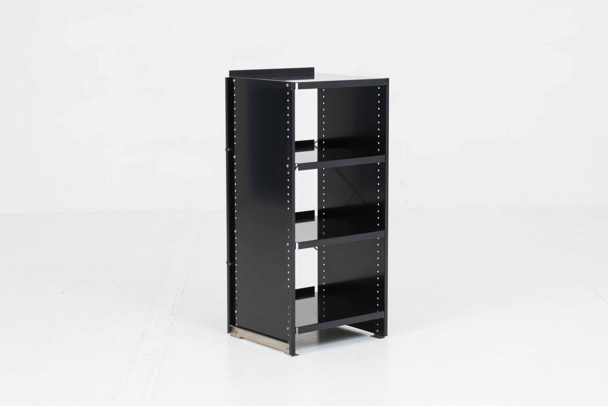 Vintage Aluminium-Regal von Andreas Christen für Lehni in Schwarz