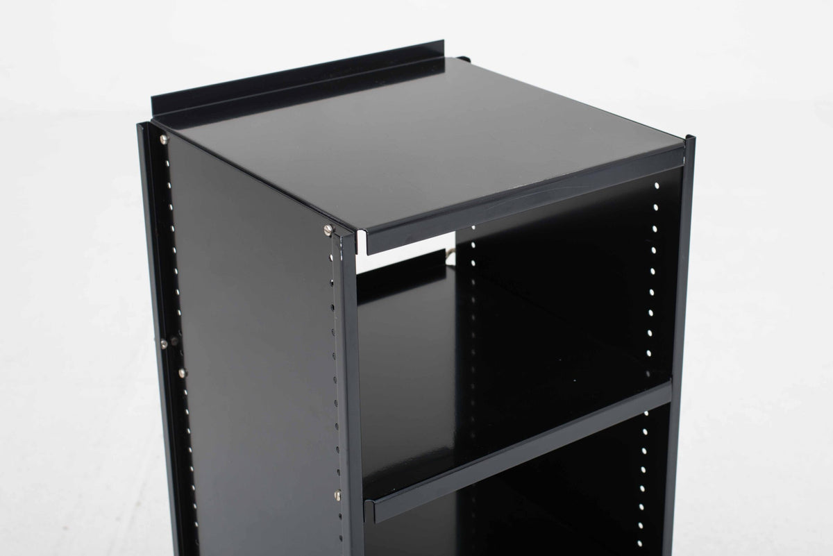 Vintage Aluminium-Regal von Andreas Christen für Lehni in Schwarz
