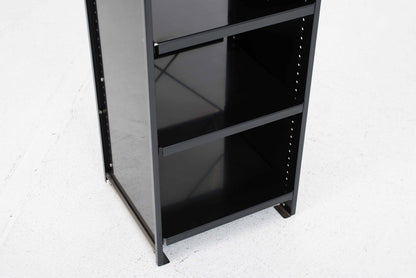 Vintage Aluminium-Regal von Andreas Christen für Lehni in Schwarz