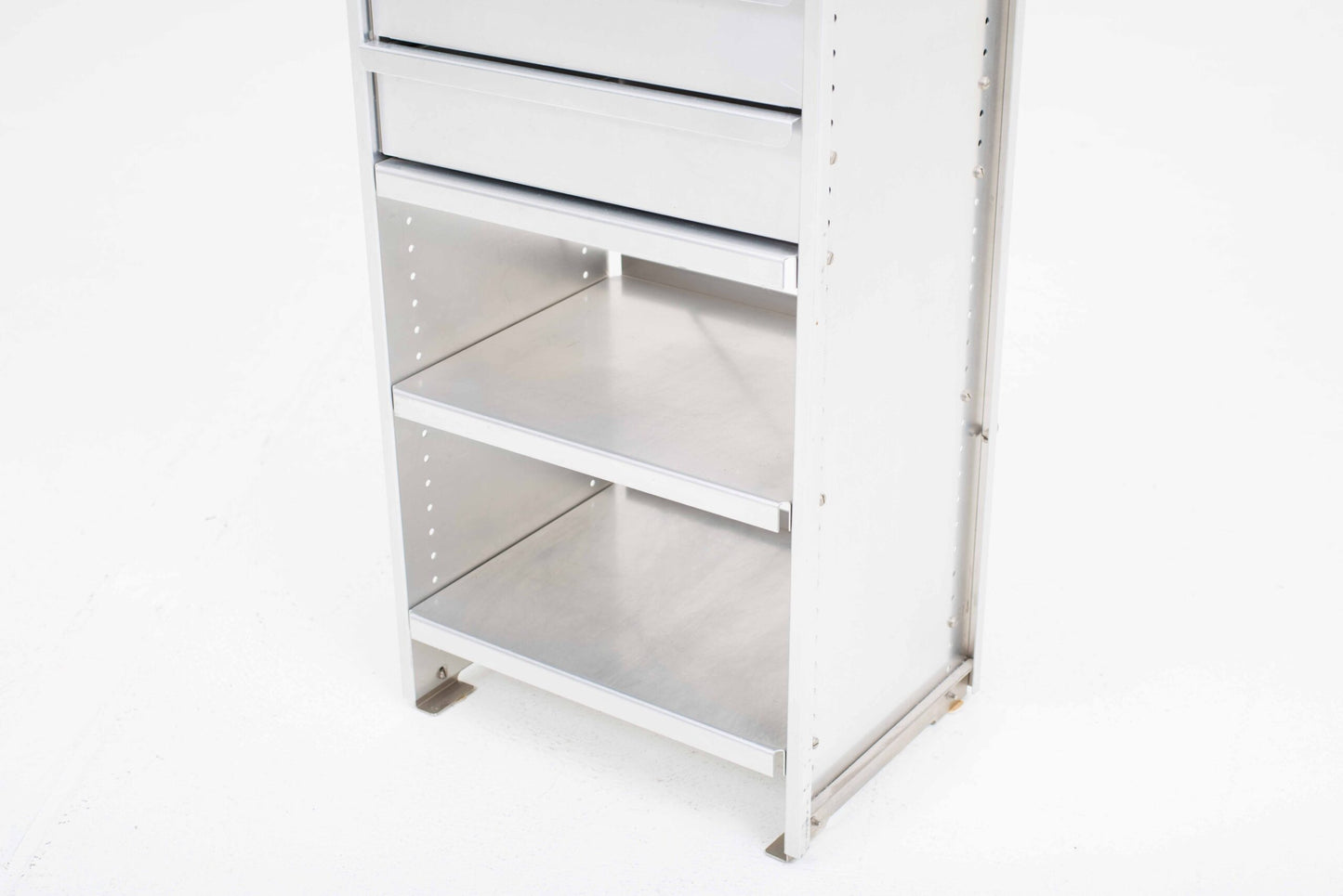 Vintage Aluminium-Möbel mit Schublade von Andreas Christen für Lehni