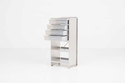 Vintage Aluminium-Möbel mit Schublade von Andreas Christen für Lehni