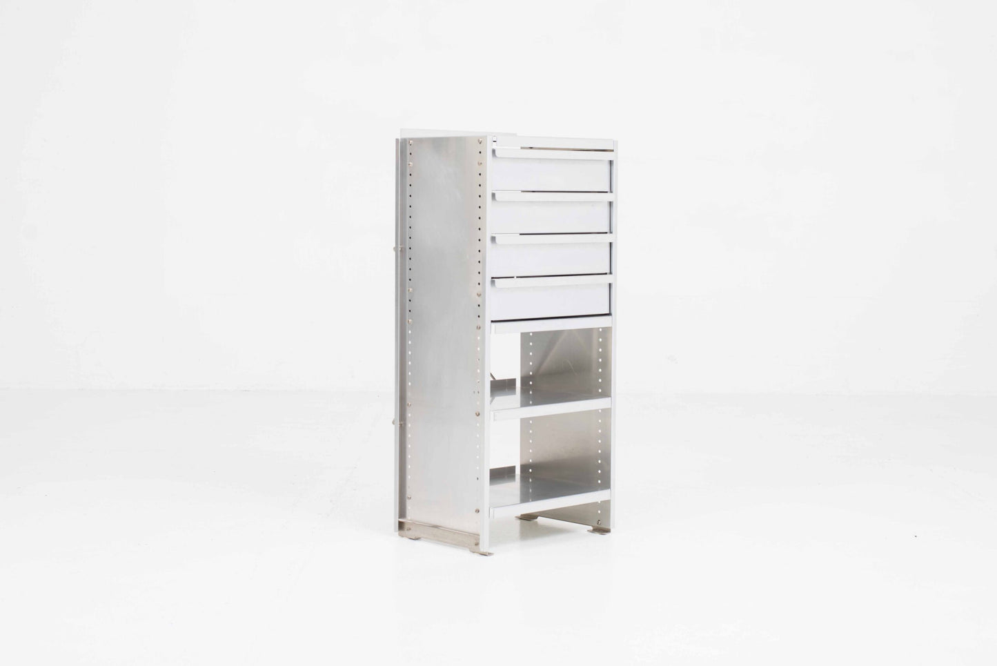 Vintage Aluminium-Möbel mit Schublade von Andreas Christen für Lehni