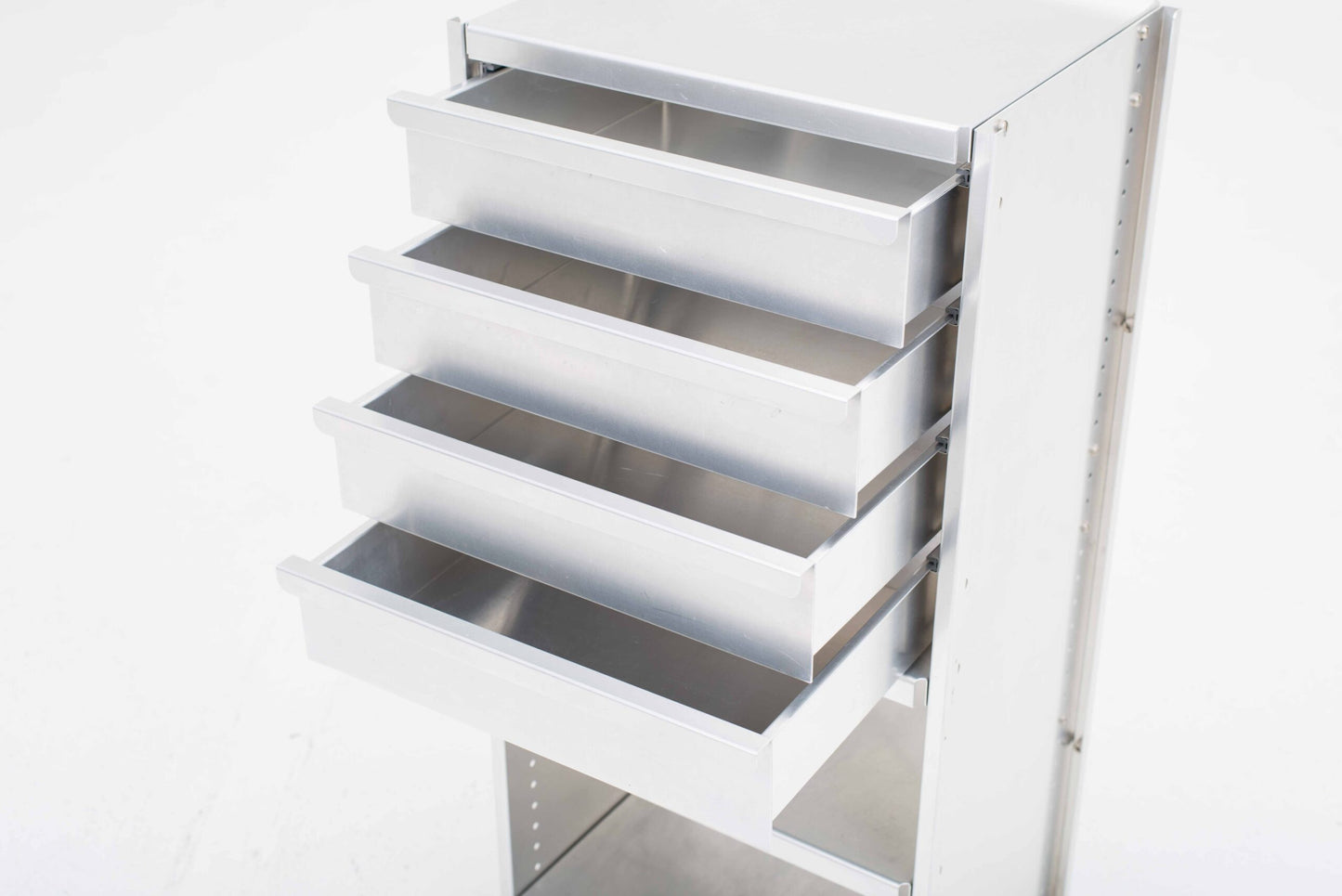 Vintage Aluminium-Möbel mit Schublade von Andreas Christen für Lehni