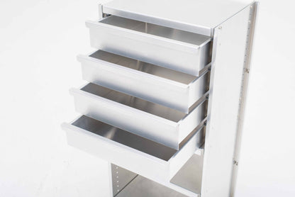 Vintage Aluminium-Möbel mit Schublade von Andreas Christen für Lehni