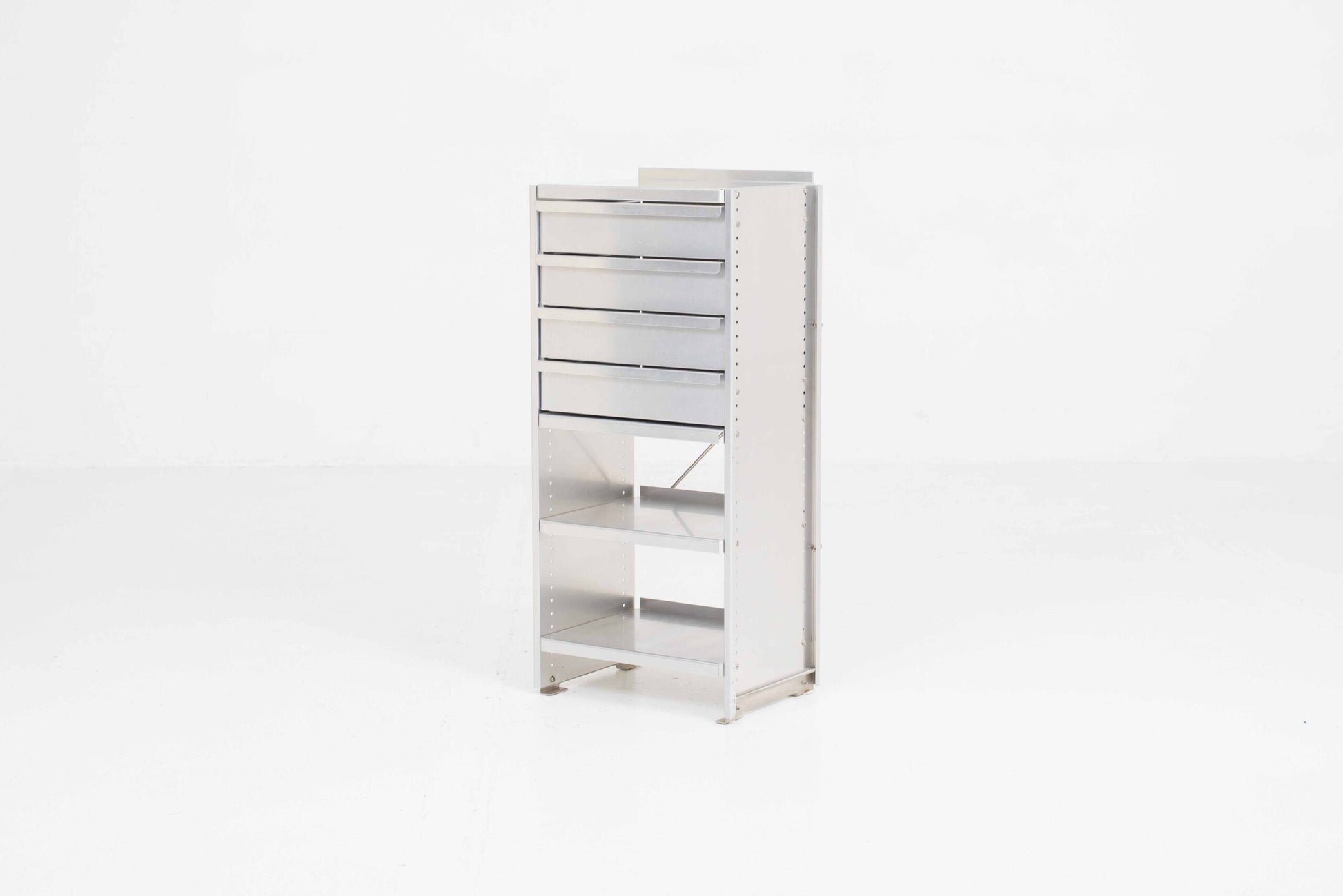 Vintage Aluminium-Möbel mit Schublade von Andreas Christen für Lehni