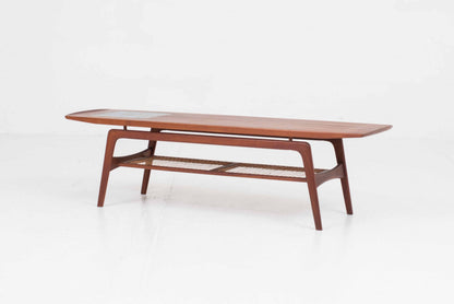 Vintage Couchtisch aus Teak mit Keramik von Arne Hovmand-Olsen für Mogens Kold