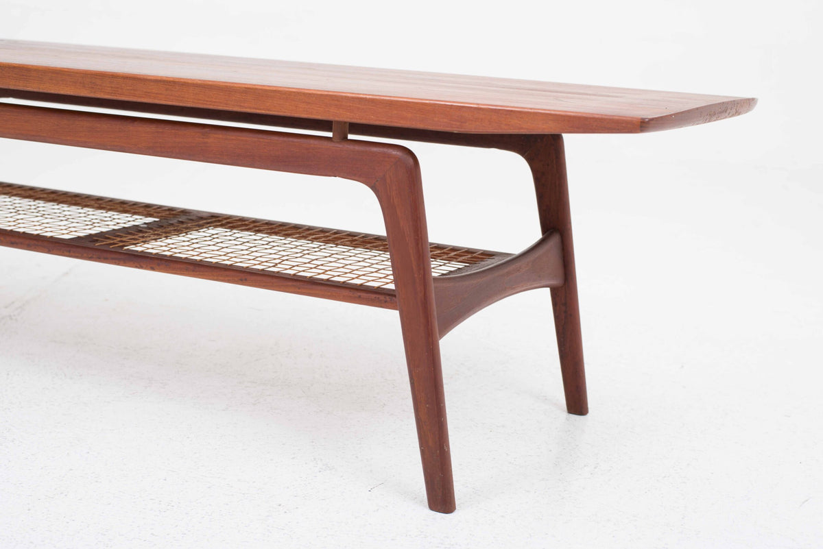 Vintage Couchtisch aus Teak mit Keramik von Arne Hovmand-Olsen für Mogens Kold