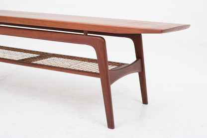 Vintage Couchtisch aus Teak mit Keramik von Arne Hovmand-Olsen für Mogens Kold