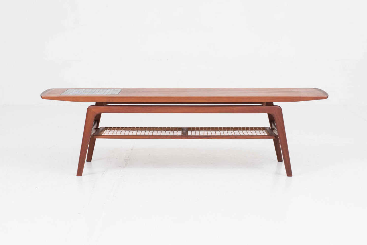 Vintage Couchtisch aus Teak mit Keramik von Arne Hovmand-Olsen für Mogens Kold