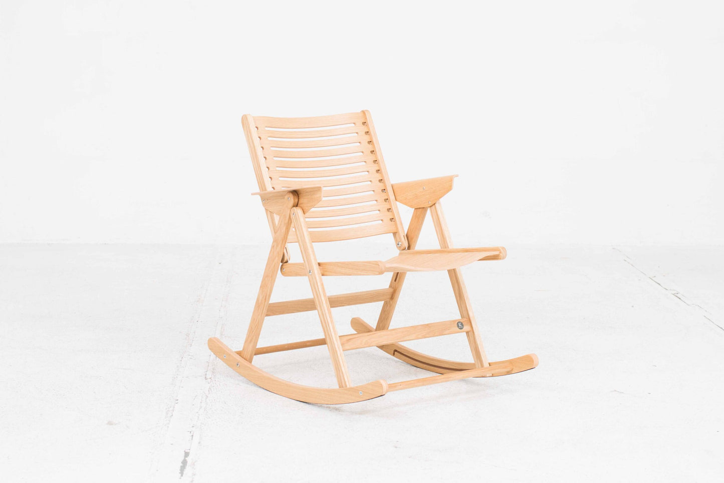 Chaise à bascule Rex de Niko Kralj pour Rex Kralj en chêne