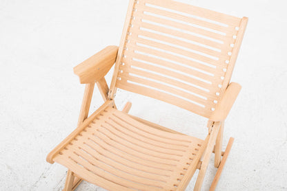Chaise à bascule Rex de Niko Kralj pour Rex Kralj en chêne