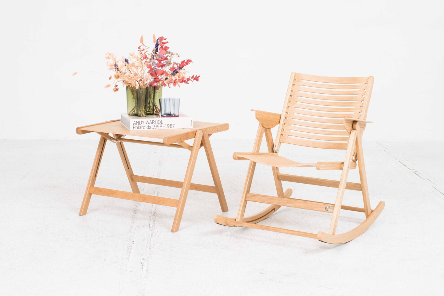 Chaise à bascule Rex de Niko Kralj pour Rex Kralj en chêne