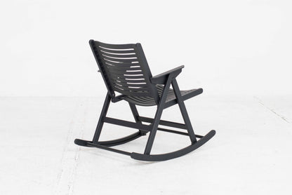 Chaise à bascule Rex de Niko Kralj pour Rex Kralj en chêne noir