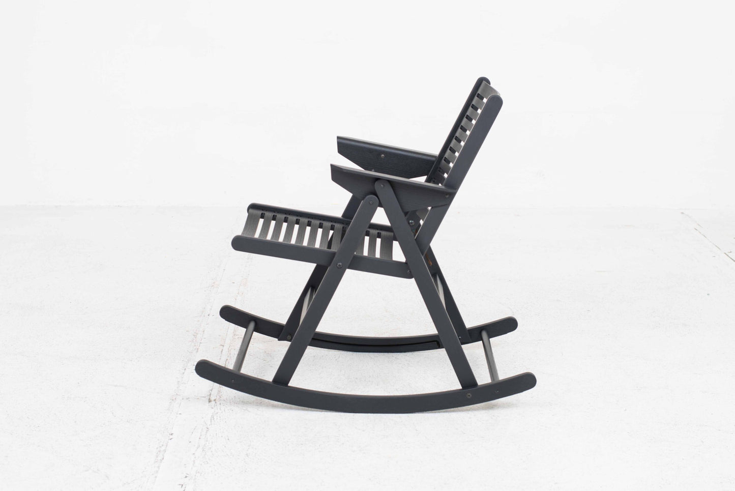 Chaise à bascule Rex de Niko Kralj pour Rex Kralj en chêne noir