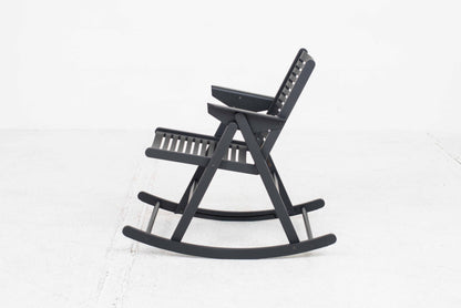 Chaise à bascule Rex de Niko Kralj pour Rex Kralj en chêne noir