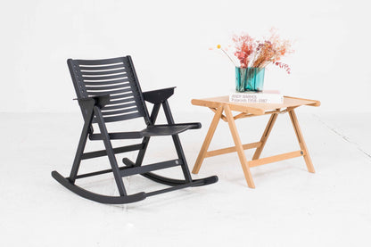 Chaise à bascule Rex de Niko Kralj pour Rex Kralj en chêne noir
