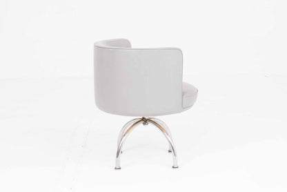 Fauteuil vintage Expo 70 de Hindermann en cuir gris par Robert et Trix Haussmann