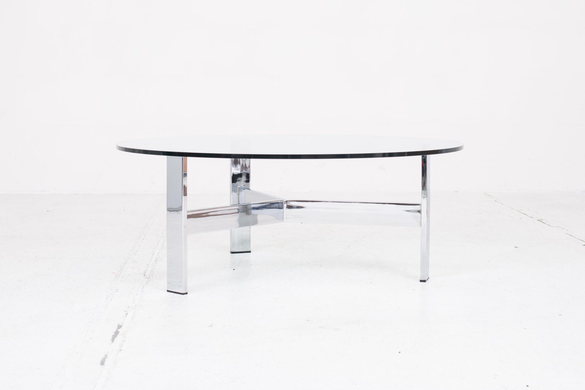 Vintage Couchtisch Glasplatte 1960er Jahre