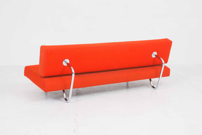Vintage Schlafsofa Standardform von Ernst Ambühler orange