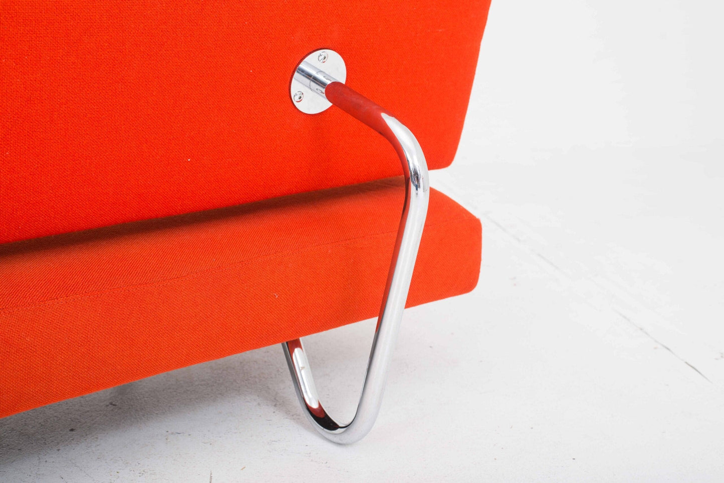 Vintage Schlafsofa Standardform von Ernst Ambühler orange