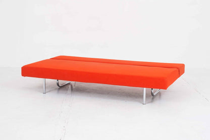 Vintage Schlafsofa Standardform von Ernst Ambühler orange
