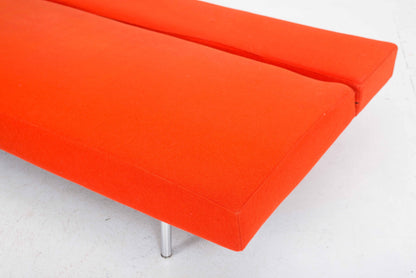 Vintage Schlafsofa Standardform von Ernst Ambühler orange