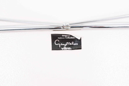 Fauteuil lounge vintage Coconut de George Nelson pour Vitra en cuir rouge