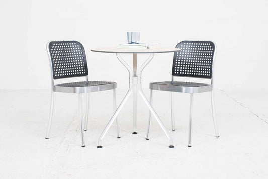 Vintage Gartentisch Alu 3 von Kurt Thut für Seledue in Beige