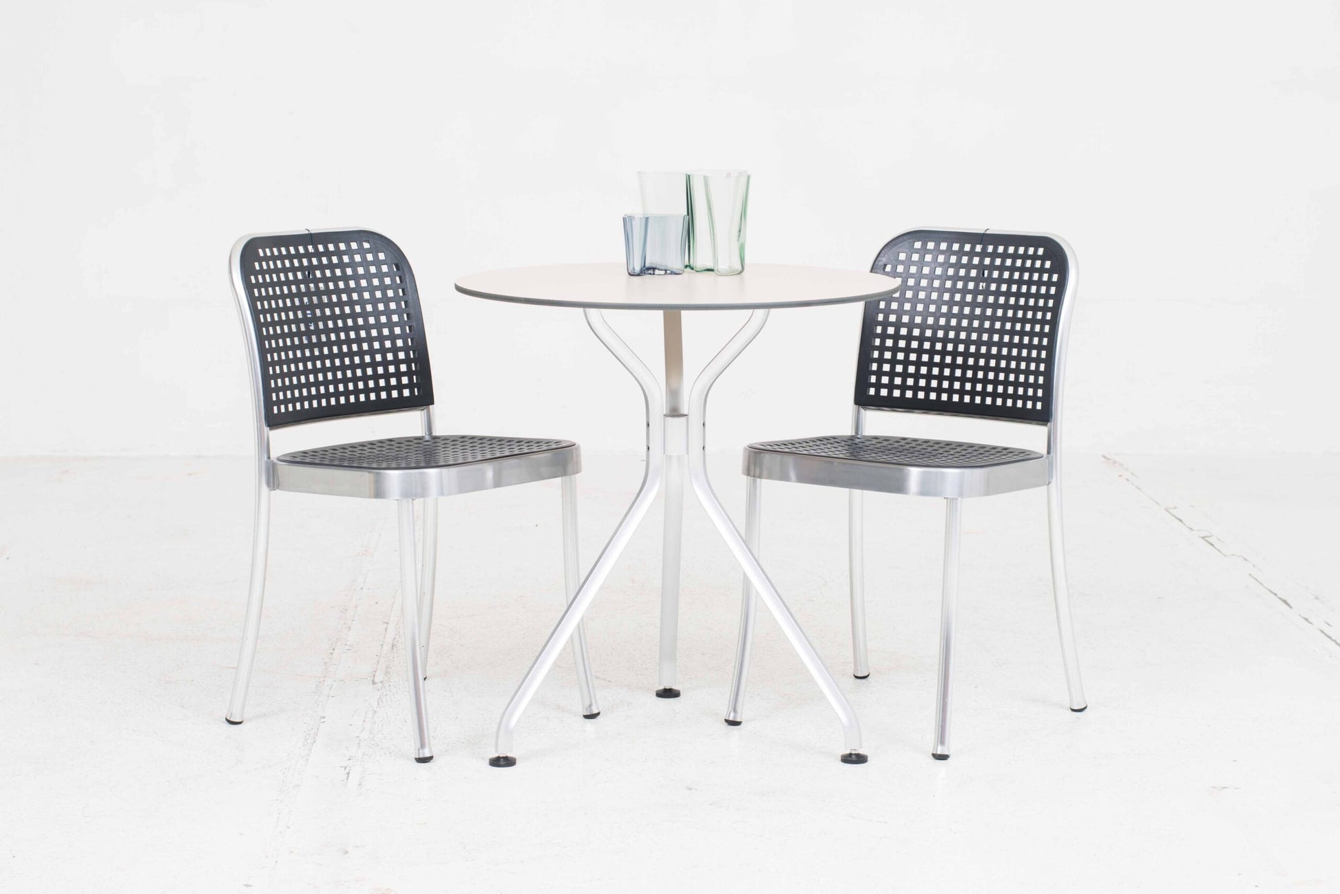 Vintage Gartentisch Alu 3 von Kurt Thut für Seledue in Beige