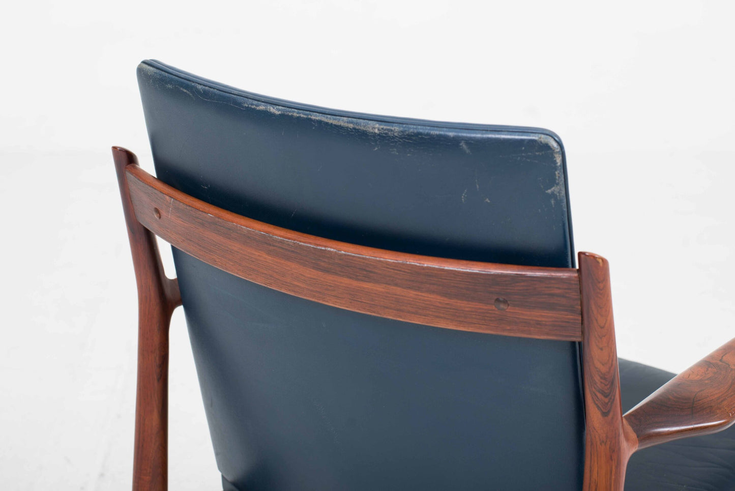 Vintage Sessel Nr. 341 von Arne Vodder für Sibast Furniture, Leder blau