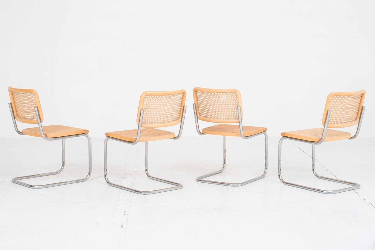 Vintage Freischwinger S32 von Marcel Breuer für Thonet Set von 4