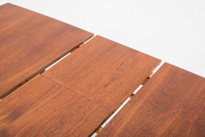 Table extensible vintage en teck design années 60 marron