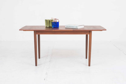 Table extensible vintage en teck design années 60 marron