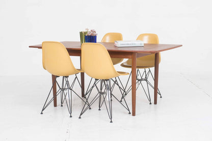 Table extensible vintage en teck design années 60 marron