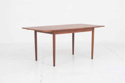 Table extensible vintage en teck design années 60 marron