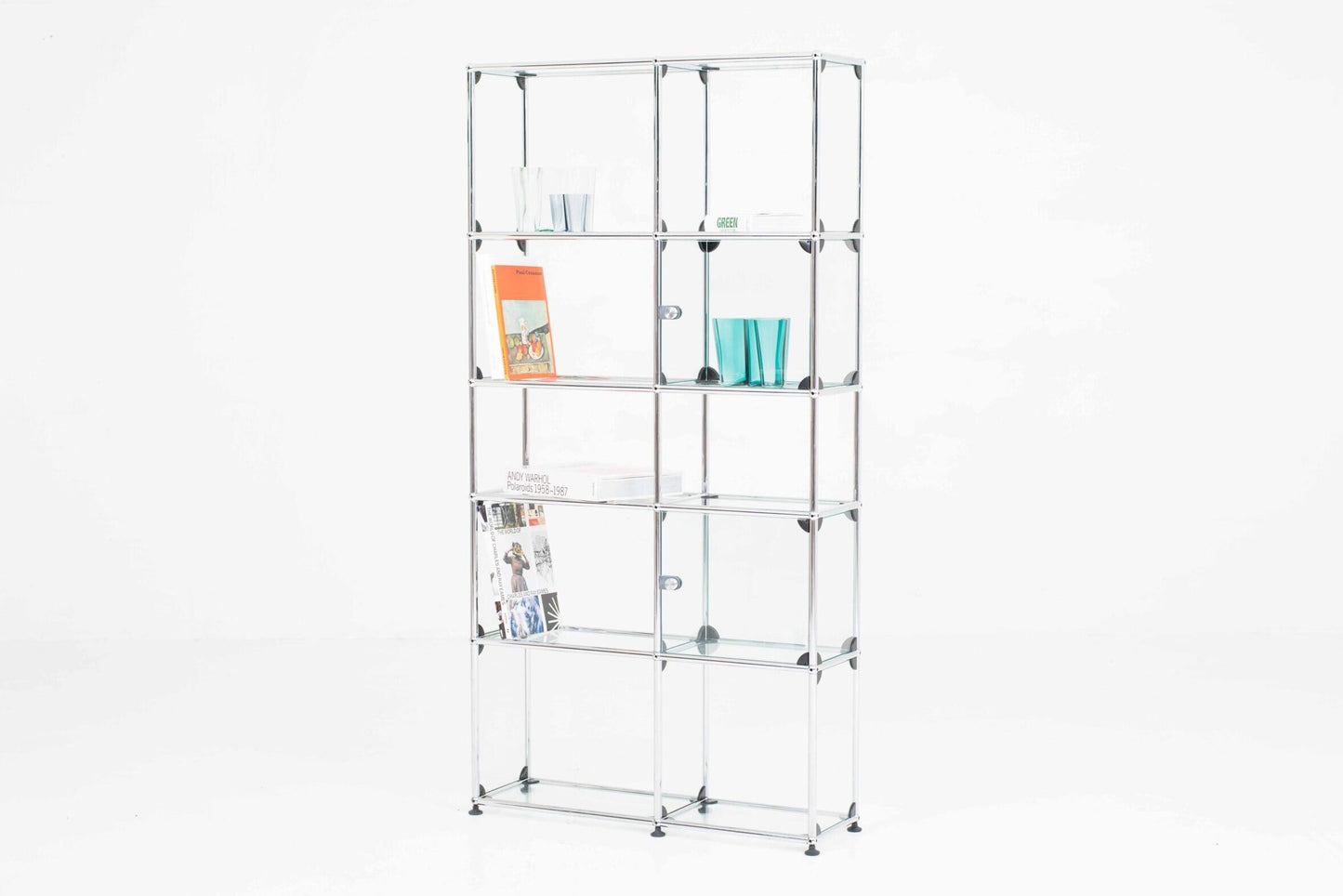 Vintage Regal von USM mit zwei Vitrinenfächern