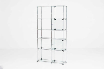 Vintage Regal von USM mit zwei Vitrinenfächern