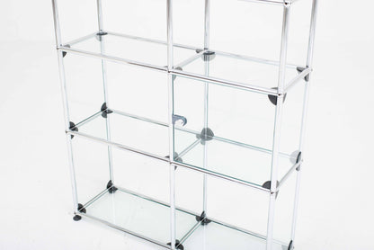 Vintage Regal von USM mit zwei Vitrinenfächern