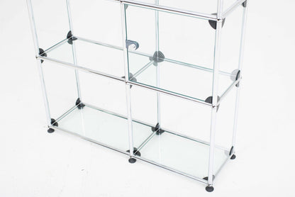 Vintage Regal von USM mit zwei Vitrinenfächern