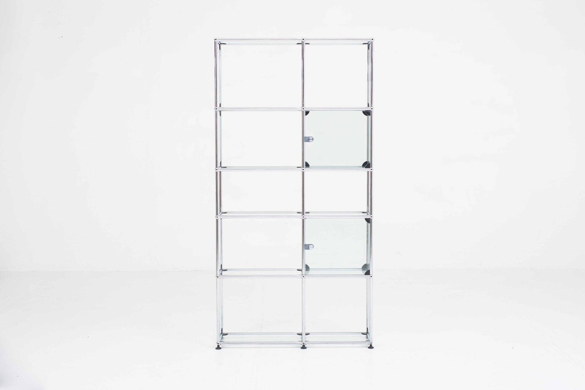 Vintage Regal von USM mit zwei Vitrinenfächern